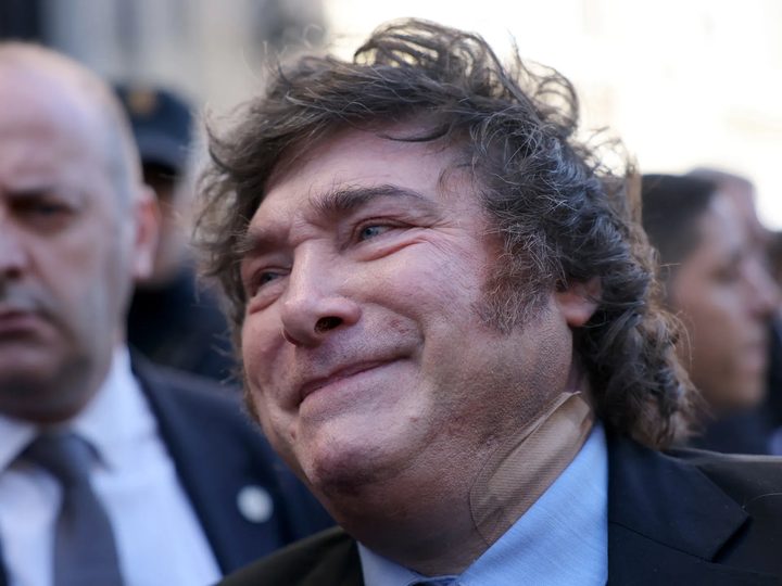 El president argentí Javier Milei en un acte públic.