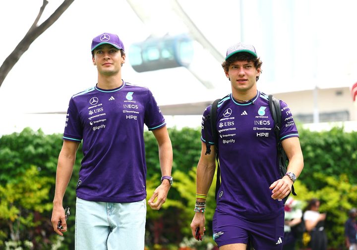 George Russell i Kimi Antonelli, pilots de Mercedes