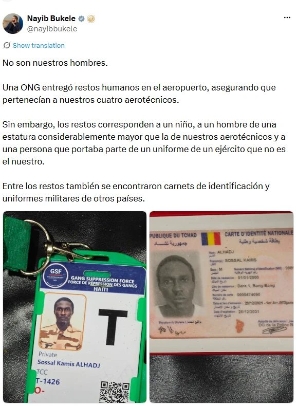 Un mensaje de Nayib Bukele en X