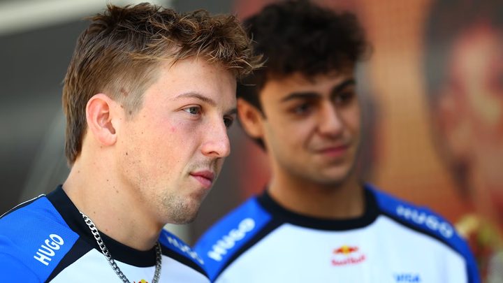 Liam Lawson i Arvid Lindblad, pilots de Racing Bulls, durant el Gran Premi dels Estats Units.