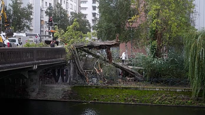 Onades gegants colpejant una costa rocosa durant la tempesta.