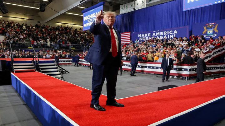 Donald Trump en un acte públic durant una campanya electoral.