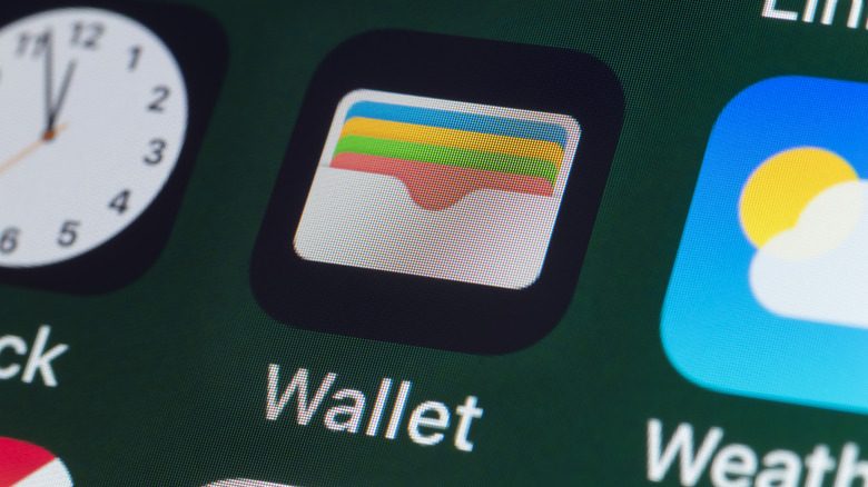 A close-up of the Apple Wallet logo.